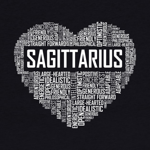 Sagittarius Zodiac Heart by LetsBeginDesigns